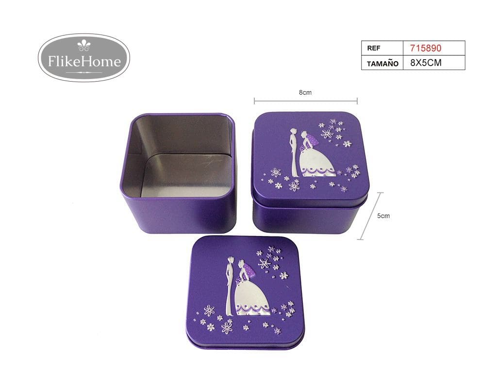 Caja Metal (VARIOS COLORES DISPONIBLES) - Pack 12 Uds. - FlikeHome - Caja Metal - 715890X12 - Cubo Metal -