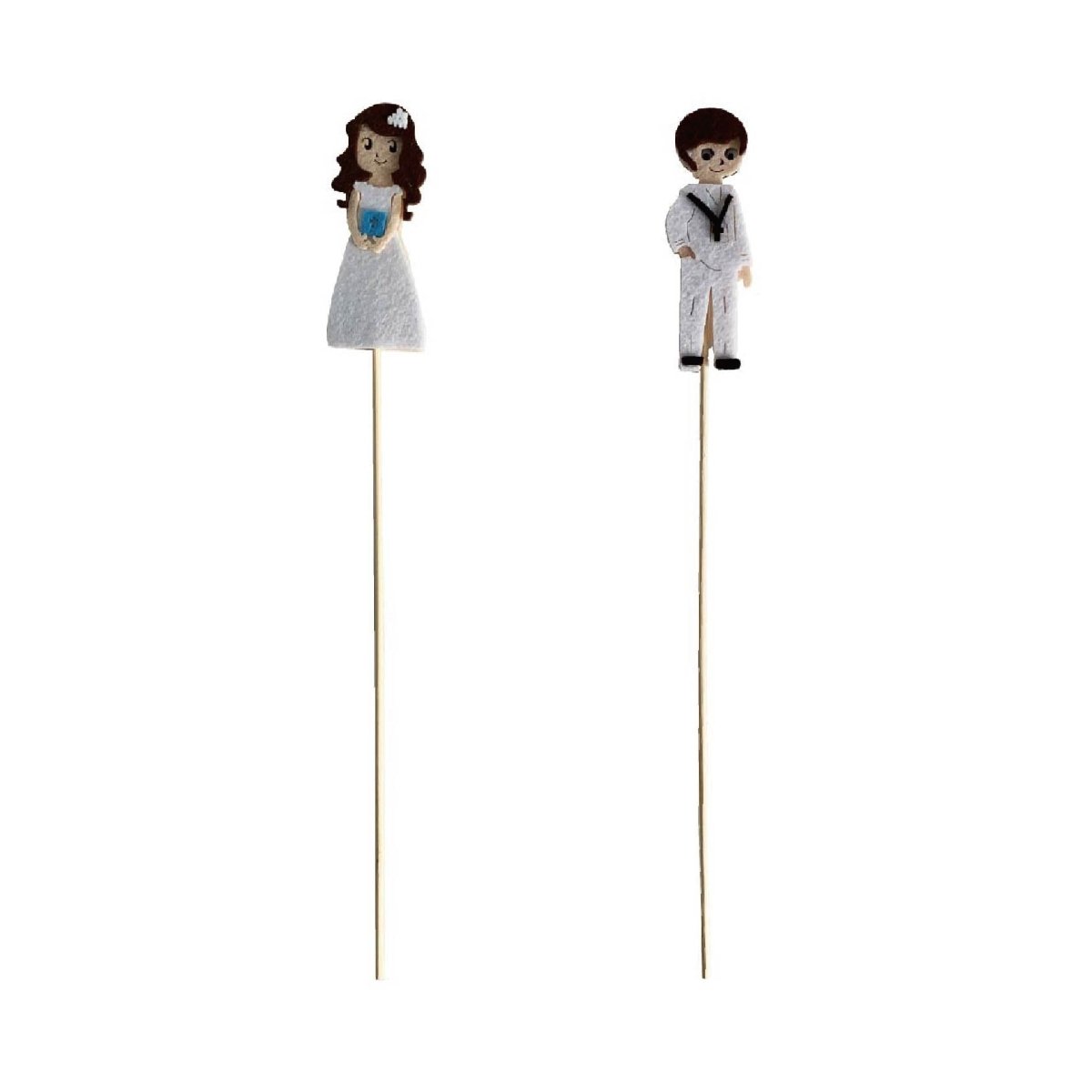 Flikehome - Pinchos de brocheta de chuches Comunión 2pcs. - Pack 12 Blisters - FlikeHome - Detalles de Comunión - 402238X12 - Detalles de Comunión -