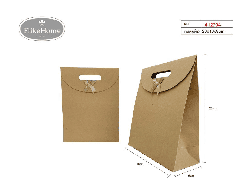 Bolsa de Regalo con Solapa (VARIOS TAMAÑOS DISPONIBLES) - Pack 12 Uds. - FlikeHome - Bolsa Regalo - 412794X12 - Bolsa Regalo - 