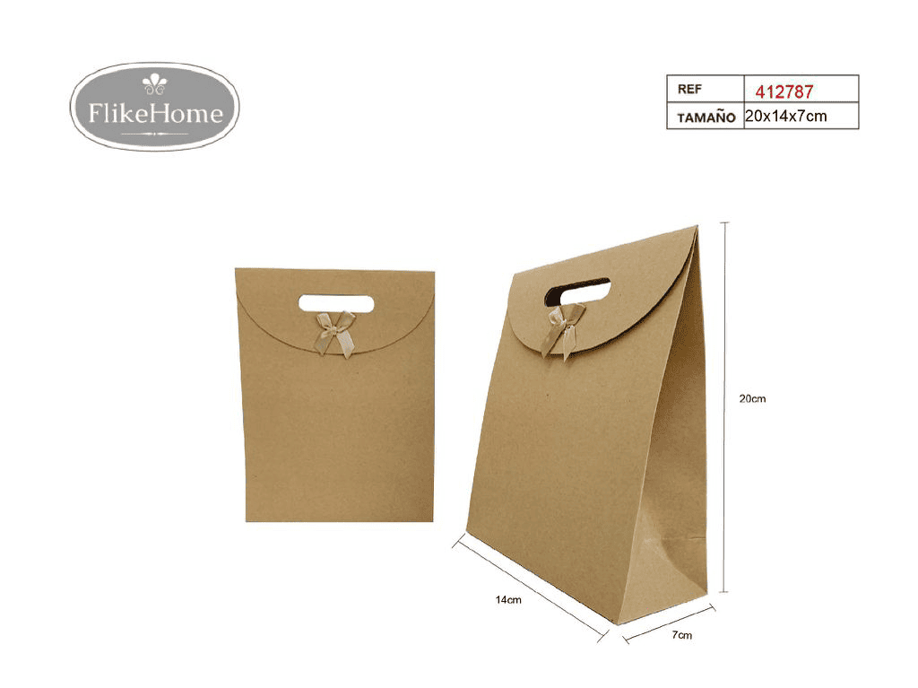 Bolsa de Regalo con Solapa (VARIOS TAMAÑOS DISPONIBLES) - Pack 12 Uds. - FlikeHome - Bolsa Regalo - 412787X12 - Bolsa Regalo - 
