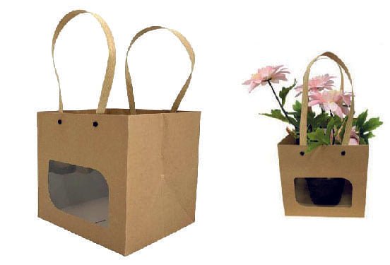 Bolsa de Regalo con Ventana Transparente (VARIOS TAMAÑOS DISPONIBLES) - Pack 12 Uds. - FlikeHome - Bolsa Regalo - 444771X12 - Bolsa Regalo - 