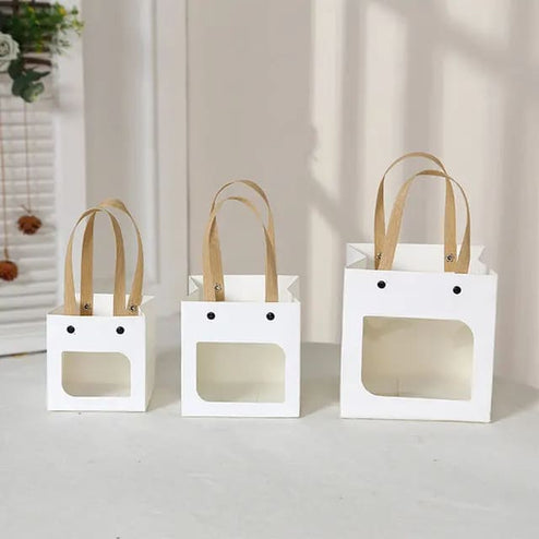 Bolsa de Regalo con Ventana Transparente (VARIOS TAMAÑOS DISPONIBLES) - Pack 12 Uds.