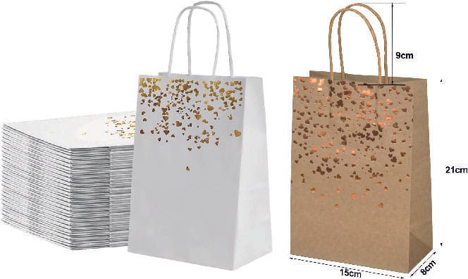Bolsa de Regalo de Papel con Asa (VARIOS COLORES DISPONIBLES) – Elegancia y Comodidad. Pack 12 Uds. - FlikeHome - Bolsa Regalo - 442265X12 - Bolsa Regalo - 