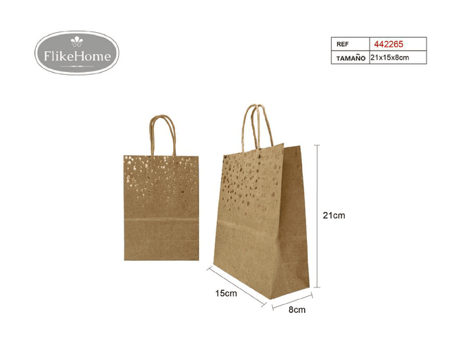 Bolsa de Regalo de Papel con Asa (VARIOS COLORES DISPONIBLES) – Elegancia y Comodidad. Pack 12 Uds.