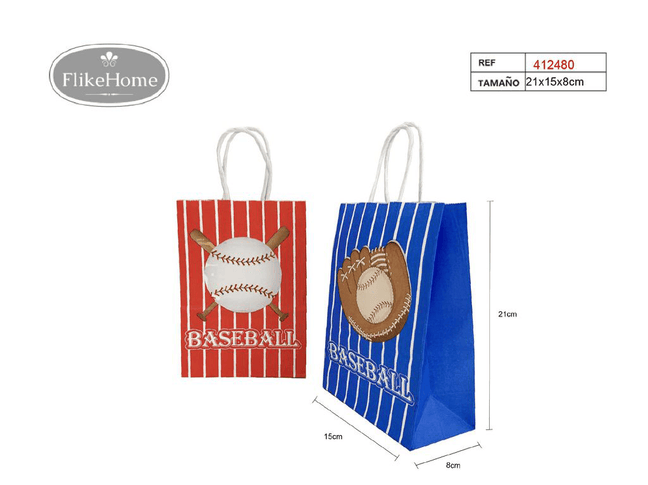 Bolsa de Regalo de Papel Deporte (VARIOS MODELOS DISPONIBLES) – Elegancia y Comodidad. Pack 12 Uds.