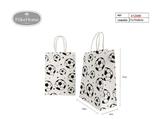 Bolsa de Regalo Estampado Fútbol (VARIOS COLORES DISPONIBLES) - Pack 12 Uds.