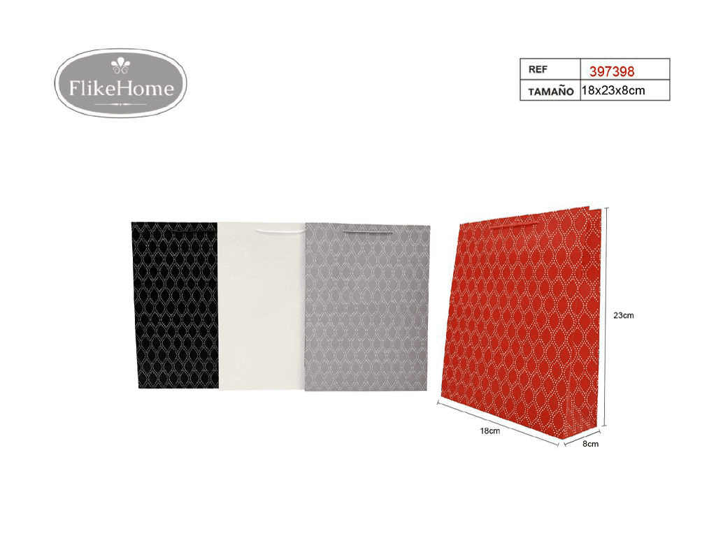 Bolsa de Regalo (VARIOS TAMAÑOS DISPONIBLES) - Pack 12 Uds. - FlikeHome - Bolsa Regalo - 397398X12 - Bolsa Regalo - 