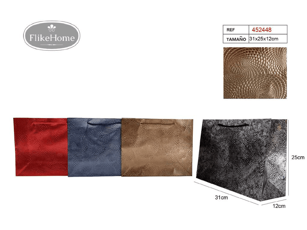 Bolsa de Regalo (VARIOS TAMAÑOS DISPONIBLES) - Pack 12 Uds. - FlikeHome - Bolsa Regalo - 452448X12 - Bolsa Regalo - 
