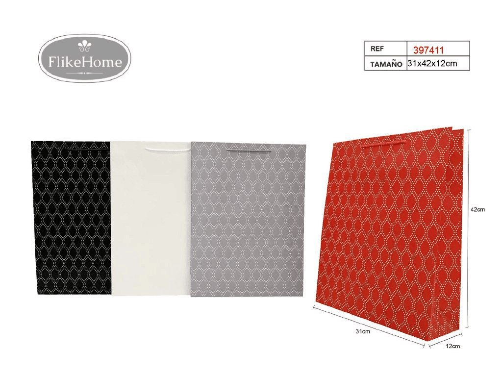 Bolsa de Regalo (VARIOS TAMAÑOS DISPONIBLES) - Pack 12 Uds. - FlikeHome - Bolsa Regalo - 397411X12 - Bolsa Regalo - 
