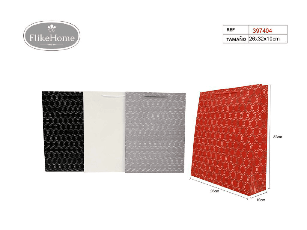 Bolsa de Regalo (VARIOS TAMAÑOS DISPONIBLES) - Pack 12 Uds. - FlikeHome - Bolsa Regalo - 397404X12 - Bolsa Regalo - 
