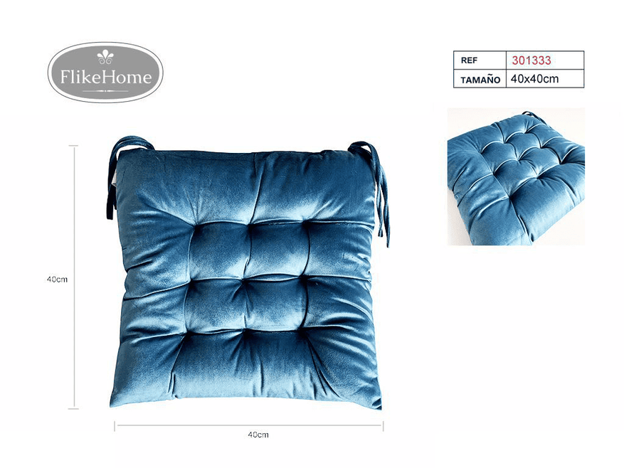 Cojín de Silla Terciopelo - Pack 12 Uds.