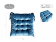 Cojín de Silla Terciopelo - Pack 12 Uds. - FlikeHome - Cojín de Silla - 301333X12_Azul - Cojín de Silla - 