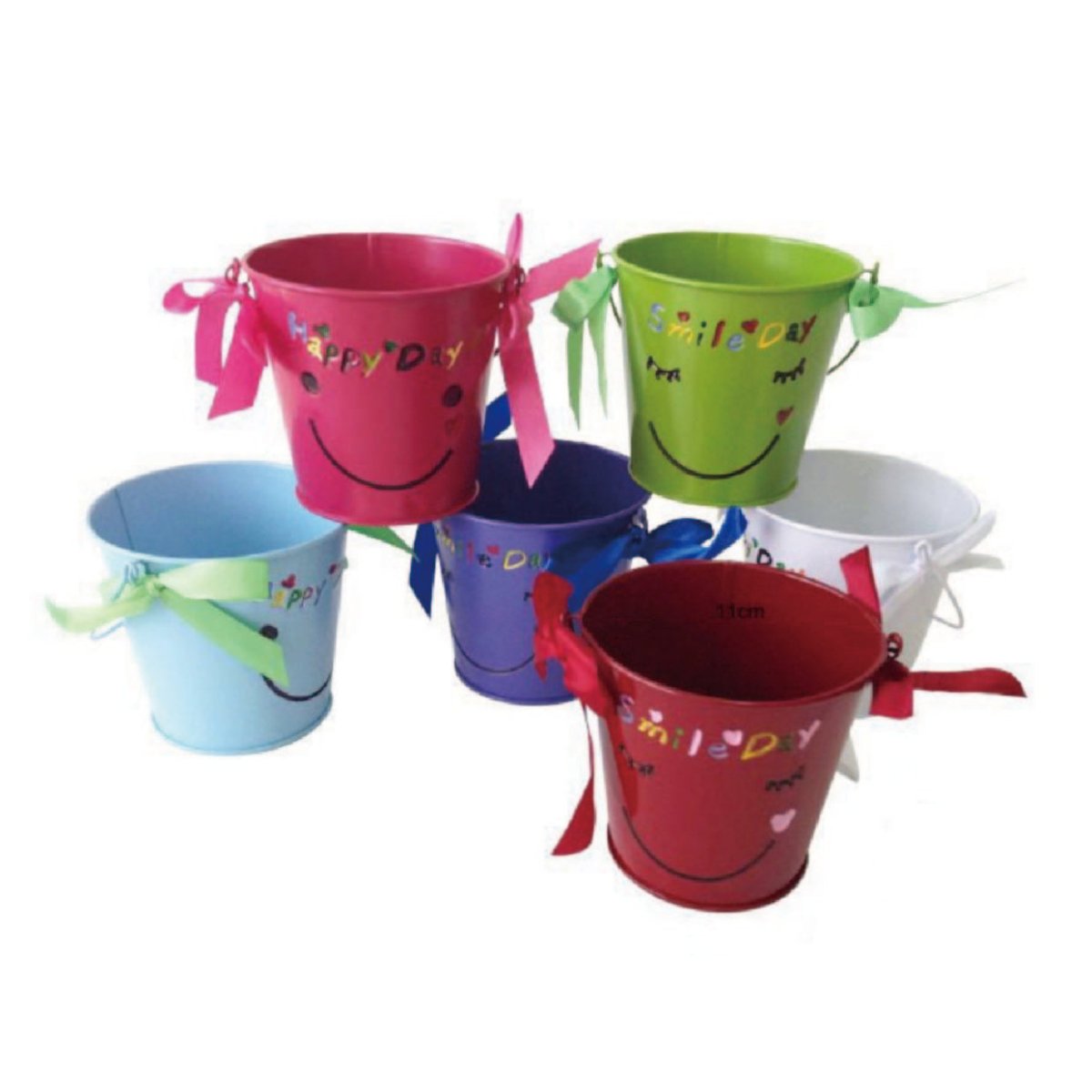 Cubo de Metal con Diseño (9x12 cm) - Pack 24 Uds - FlikeHome - Cubo Metal - 701732X24 - Cubo Metal - 