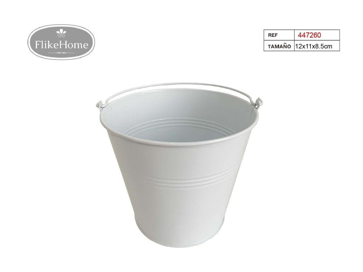 Cubo de Metal (VARIOS TAMAÑOS DISPONIBLES) - Pack 12 Uds. - FlikeHome - Cubo Metal - 447260X12 - Cubo Metal - Maceta metal - 