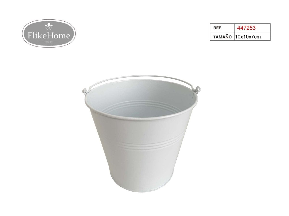 Cubo de Metal (VARIOS TAMAÑOS DISPONIBLES) - Pack 12 Uds. - FlikeHome - Cubo Metal - 447253X12 - Cubo Metal - Maceta metal - 