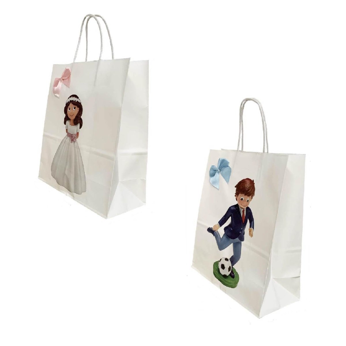 Flikehome - Bolsa de papel para regalo Comunión - Pack 12 Unidades - FlikeHome - Detalles de Comunión - 401408X12 - Detalles de Comunión - 