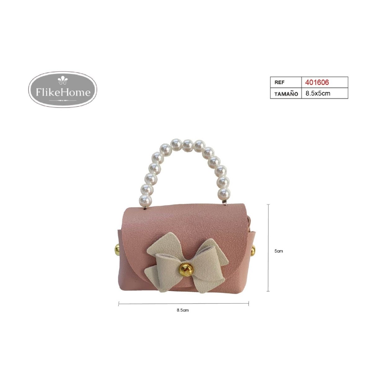 Flikehome - Bolsita de regalo de piel sintético 8.5x5cm - Pack 12 Unidades - FlikeHome - Detalles de Comunión - 401606X12 - Detalles de Bautizo/Baby Shower - Detalles de Boda - Detalles de Comunión