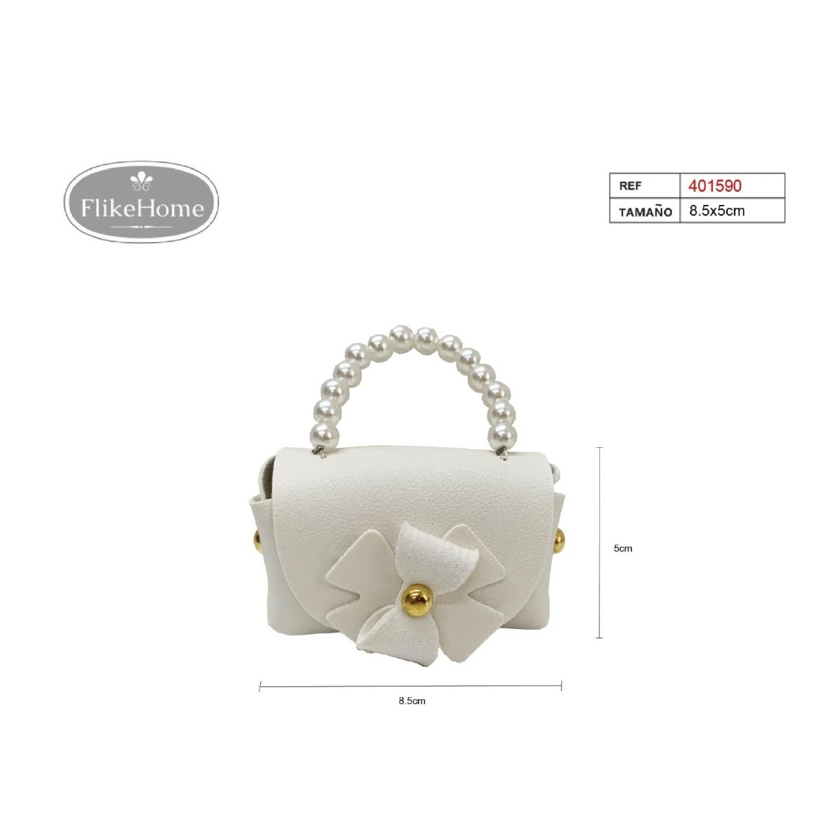 Flikehome - Bolsita de regalo de piel sintético 8.5x5cm - Pack 12 Unidades