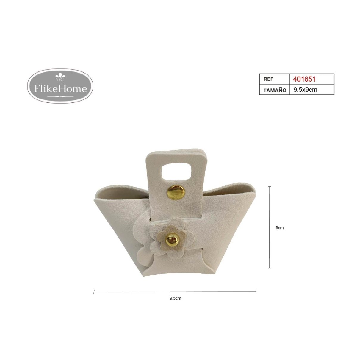 Flikehome - Bolsita de regalo de piel sintético 9.5x9cm - Pack 12 Unidades