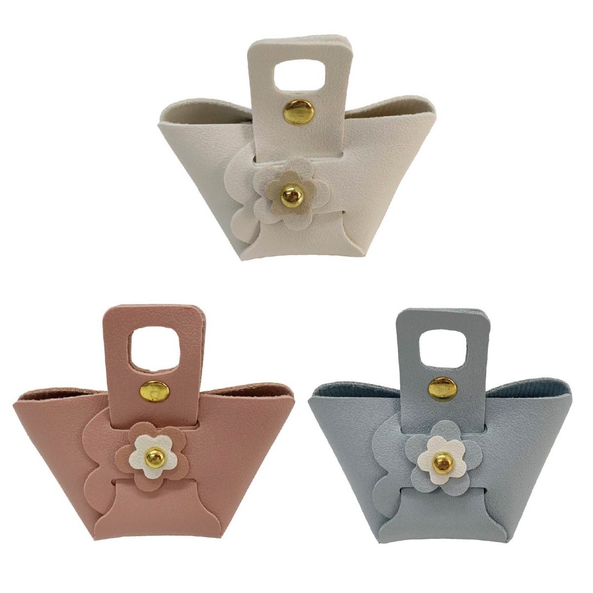 Flikehome - Bolsita de regalo de piel sintético 9.5x9cm - Pack 12 Unidades - FlikeHome - Detalles de Comunión - 401651X12 - Detalles de Bautizo/Baby Shower - Detalles de Boda - Detalles de Comunión