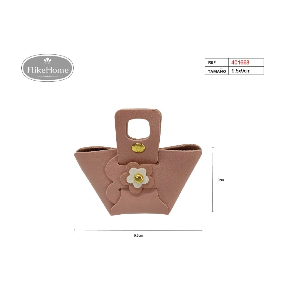 Flikehome - Bolsita de regalo de piel sintético 9.5x9cm - Pack 12 Unidades - FlikeHome - Detalles de Comunión - 401668X12 - Detalles de Bautizo/Baby Shower - Detalles de Boda - Detalles de Comunión