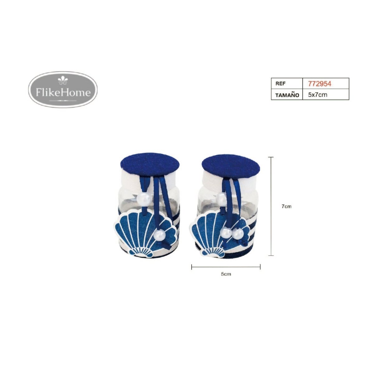 Flikehome - Bote PVC Marinero 7x5cm - Pack 12 Unidades