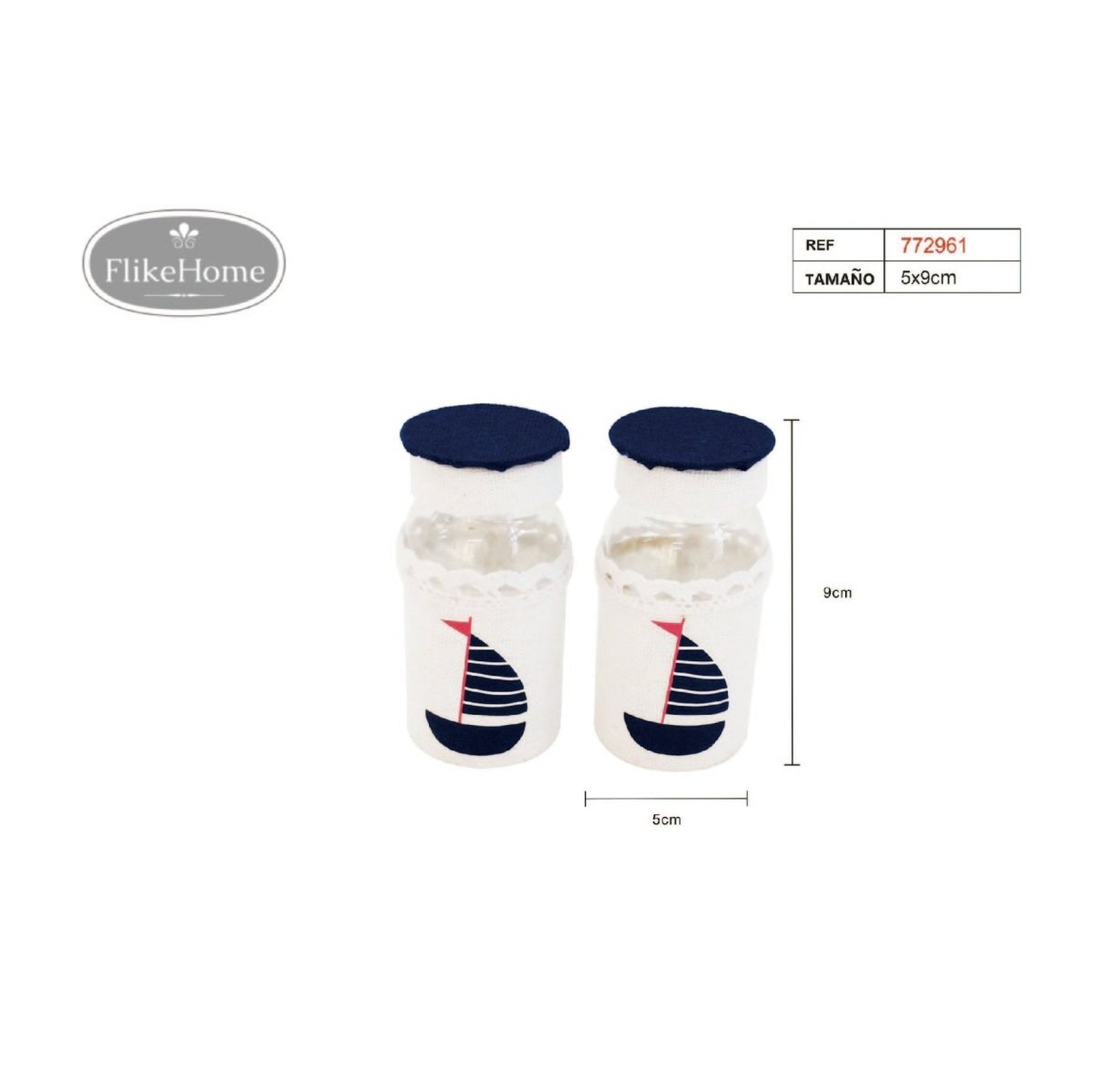 Flikehome - Bote PVC Marinero 9x5cm - Pack 12 Unidades