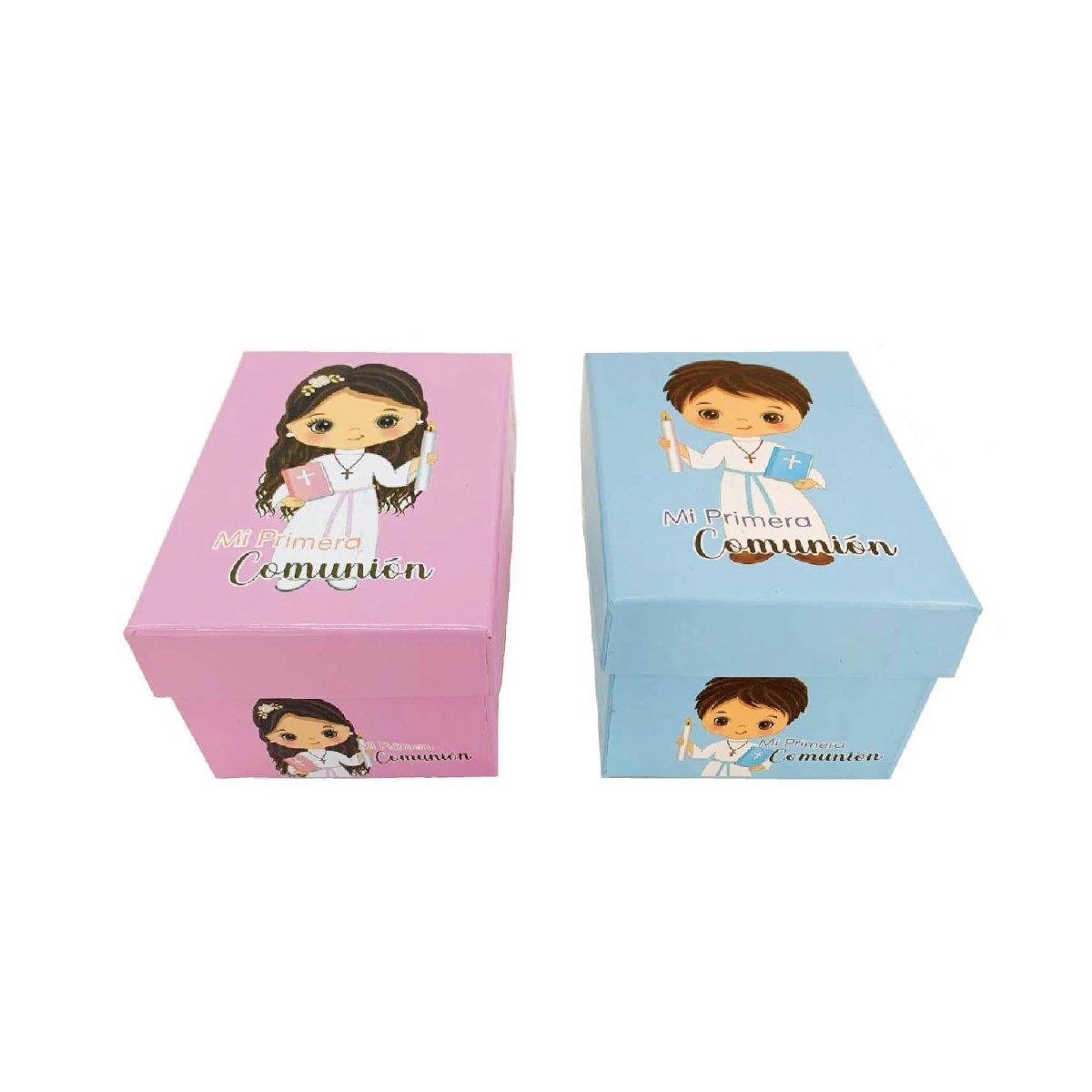 Flikehome - Caja de cartón Comunión 11x8x5cm - Pack 12 Unidades - FlikeHome - Detalles de Comunión - 399477X12 - Detalles de Comunión - 