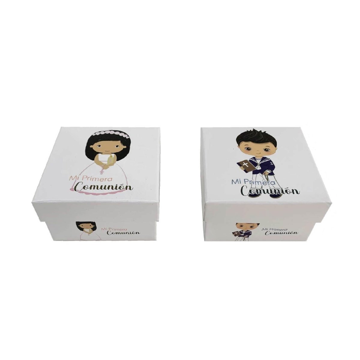 Flikehome - Caja de cartón Comunión 9x9x5cm - Pack 12 Unidades - FlikeHome - Detalles de Comunión - 399408X12 - Detalles de Comunión - 