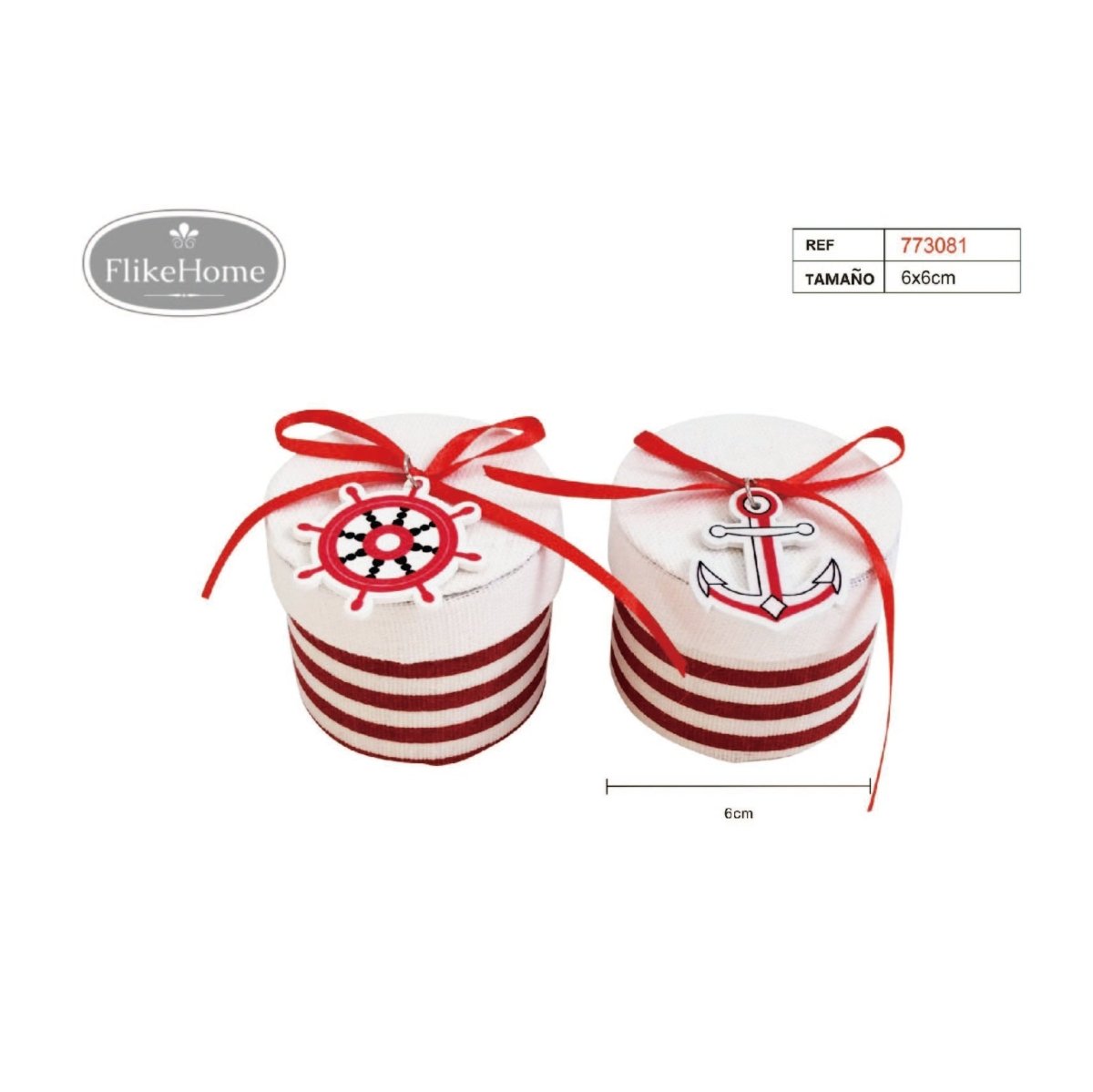 Flikehome - Caja de yute Marinero - Pack 12 Unidades - FlikeHome - Detalles de Bautizo/Baby Shower - 773081X12 - Detalles de Bautizo/Baby Shower - Detalles de Boda - Detalles de Comunión