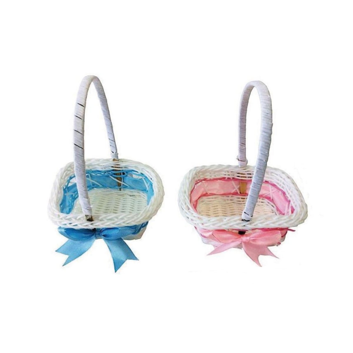 Flikehome - Cesta de ratán sintético 16x12x9cm - Pack 24 Unidades - FlikeHome - Detalles de Bautizo/Baby Shower - 741868X24 - Detalles de Bautizo/Baby Shower - 