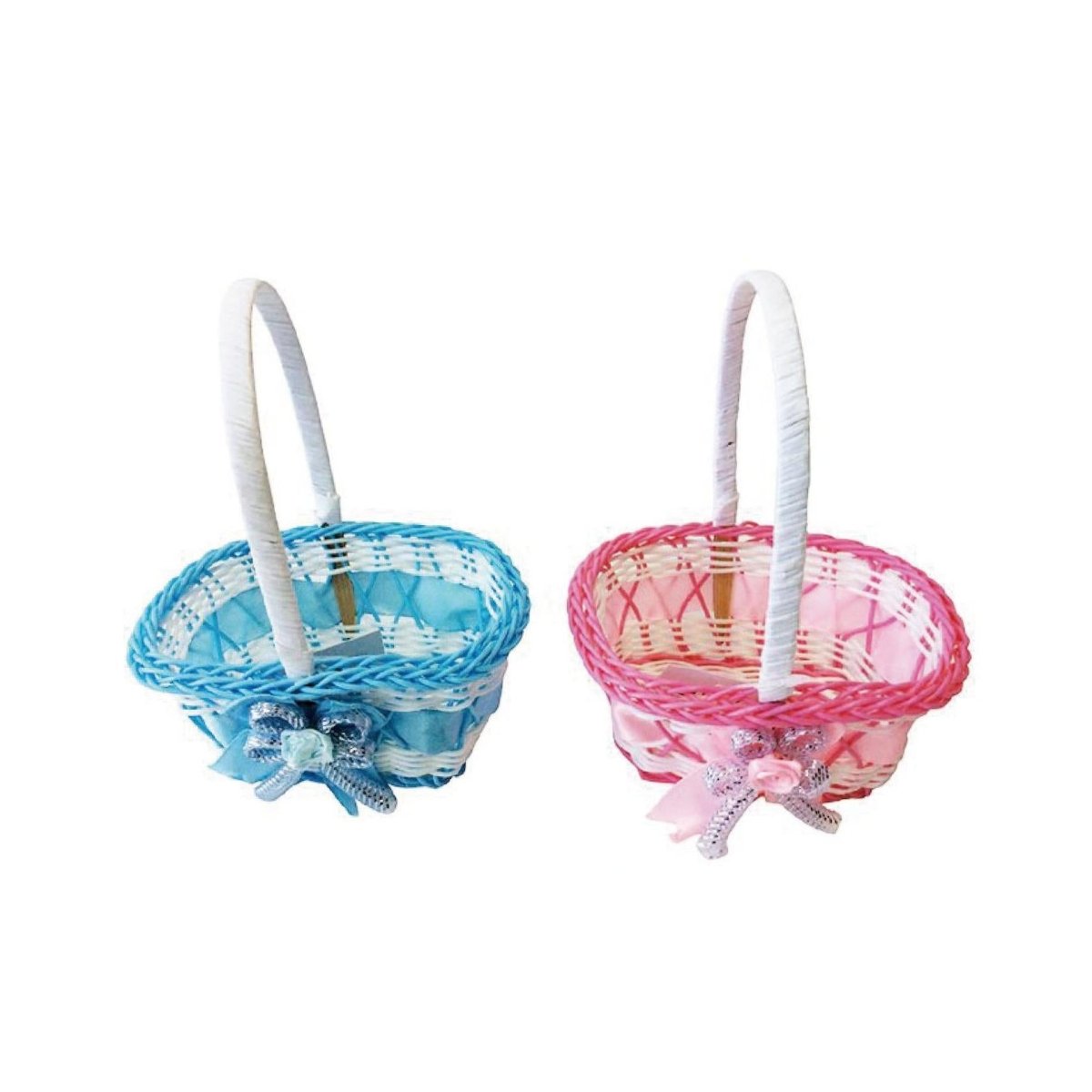 Flikehome - Cesta de ratán sintético 18x14x10cm - Pack 24 Unidades - FlikeHome - Detalles de Bautizo/Baby Shower - 741899X24 - Detalles de Bautizo/Baby Shower - 