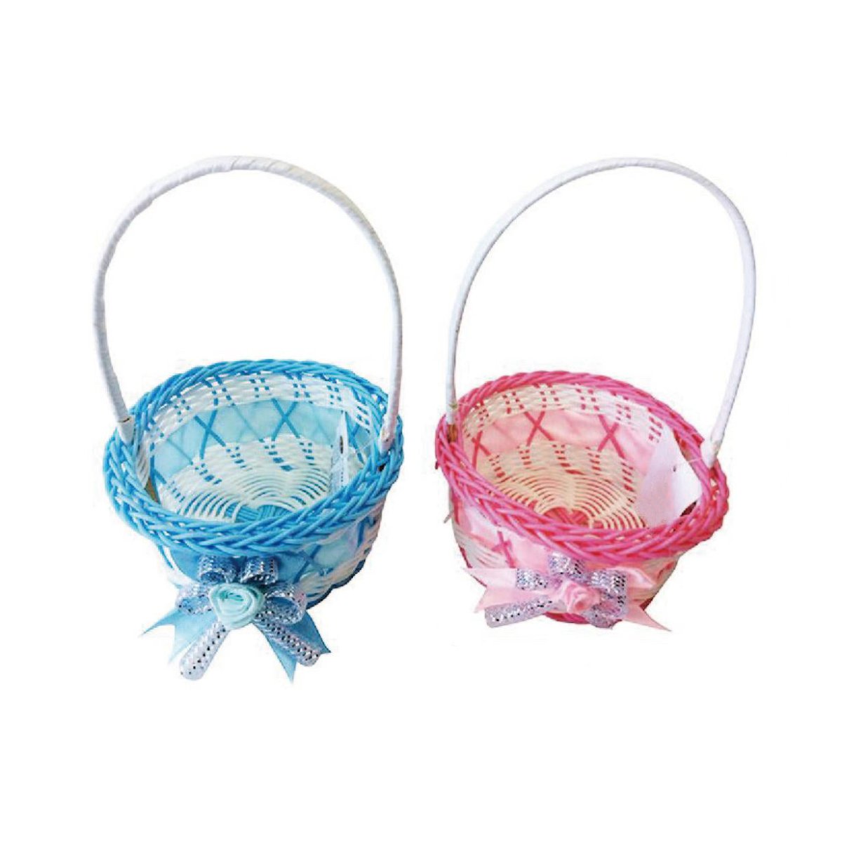 Flikehome - Cesta de ratán sintético 19x12cm - Pack 24 Unidades - FlikeHome - Detalles de Bautizo/Baby Shower - 741875X24 - Detalles de Bautizo/Baby Shower - 
