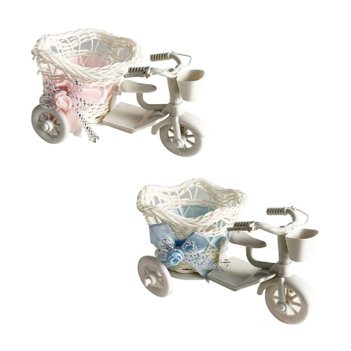 Flikehome - Cesta en forma de Triciclo 15x8.5x8cm - Pack 6 Unidades - FlikeHome - Detalles de Bautizo/Baby Shower - 309179X12 - Detalles de Bautizo/Baby Shower - 