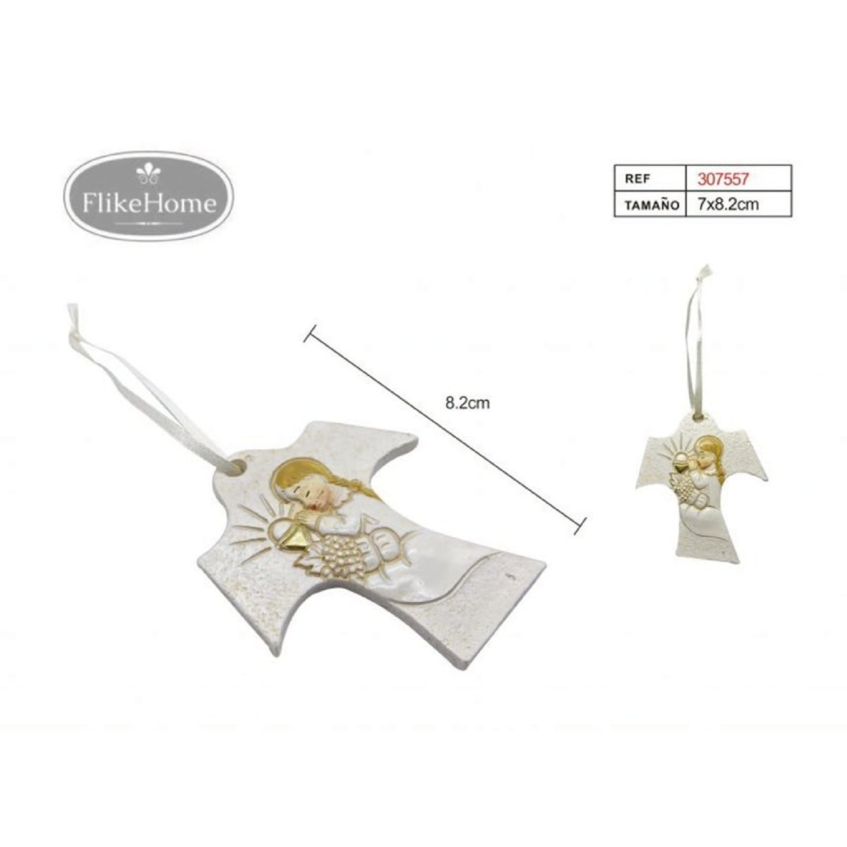 Flikehome - Colgante de resina Comunión - Pack 12 Unidades - FlikeHome - Detalles de Comunión - 307557X12 - Detalles de Comunión - 