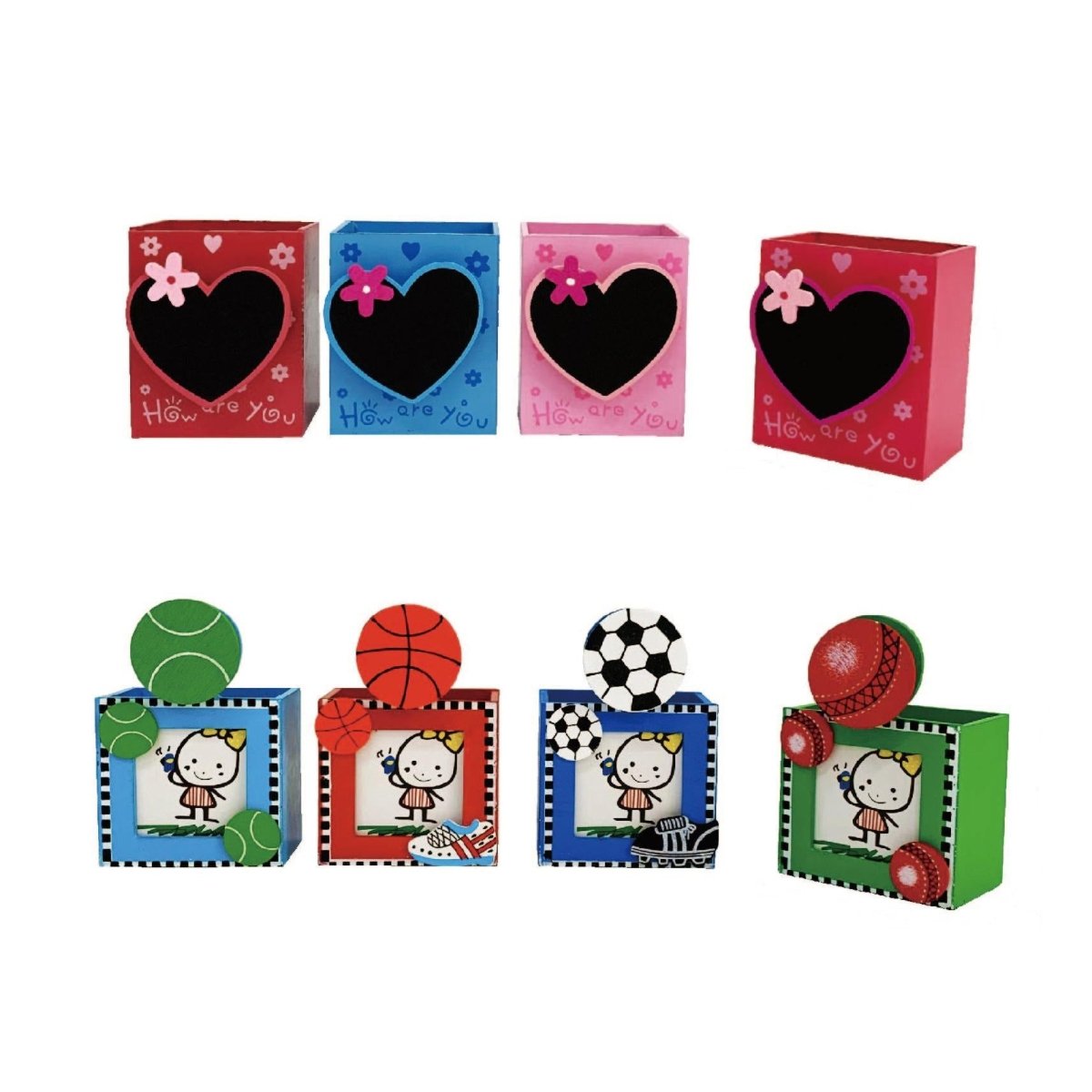 Flikehome - Cubilete Portalápices/Portafoto 8x7.5x5cm - Pack 24 Unidades - FlikeHome - Detalles de Comunión - 337455X24 - Detalles de Comunión - 
