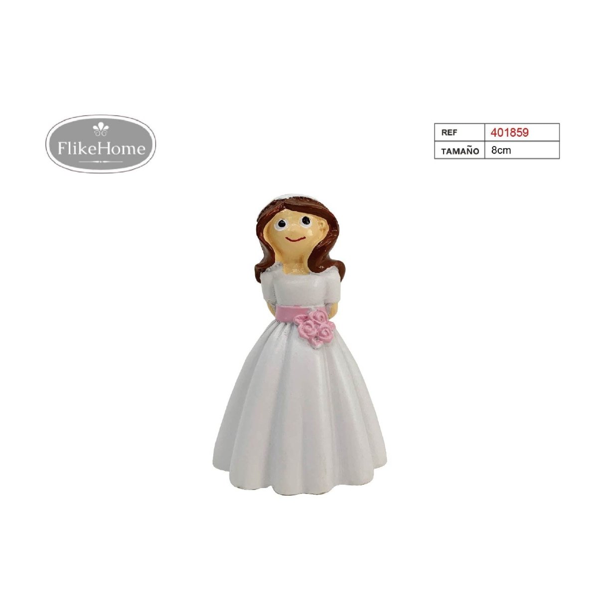 Flikehome - Figura de resina Comunión 8cm - Pack 12 Unidades - FlikeHome - Detalles de Comunión - 401859X12 - Detalles de Comunión - 