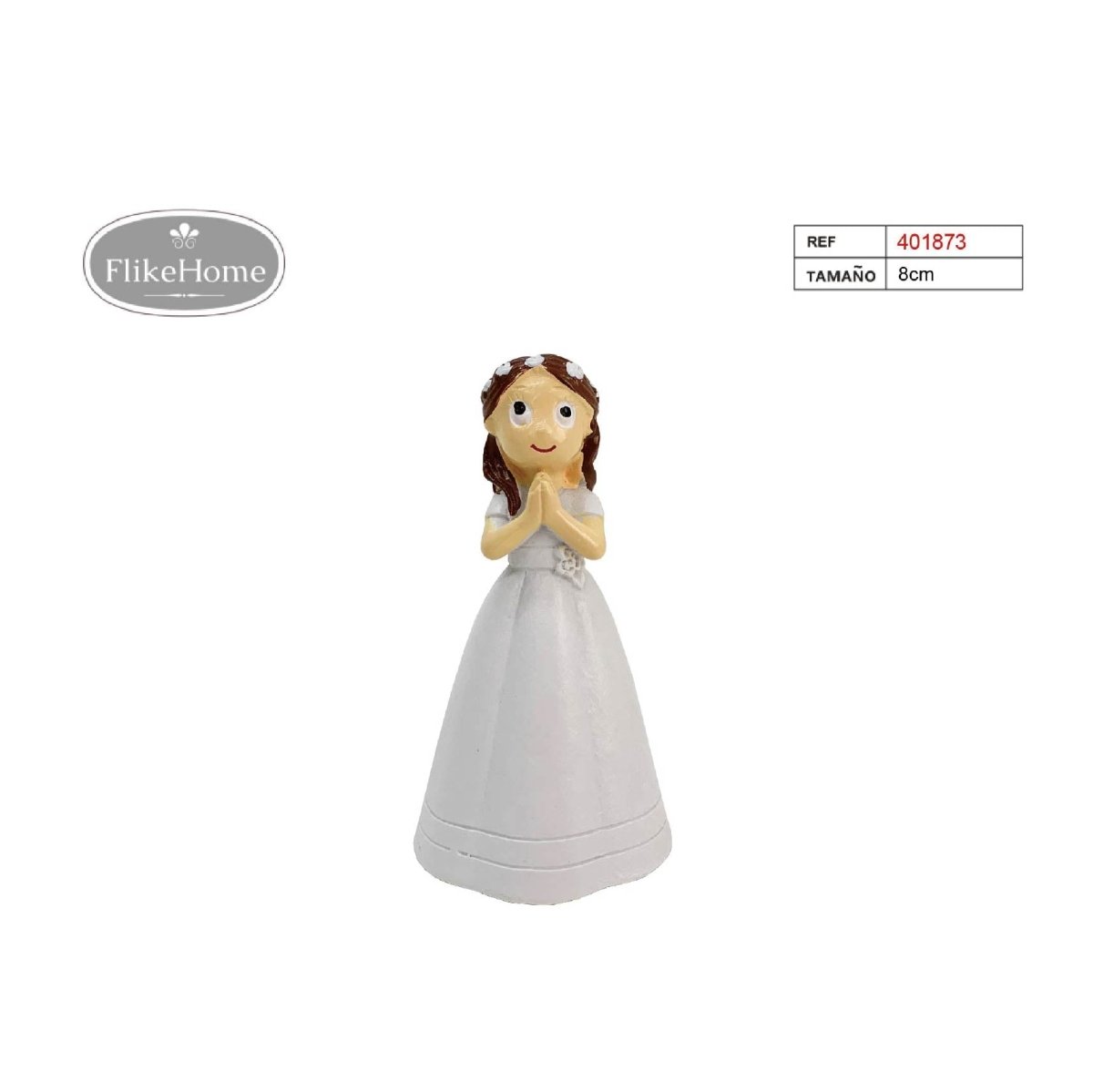 Flikehome - Figura de resina Comunión 8cm - Pack 12 Unidades - FlikeHome - Detalles de Comunión - 401873X12 - Detalles de Comunión - 