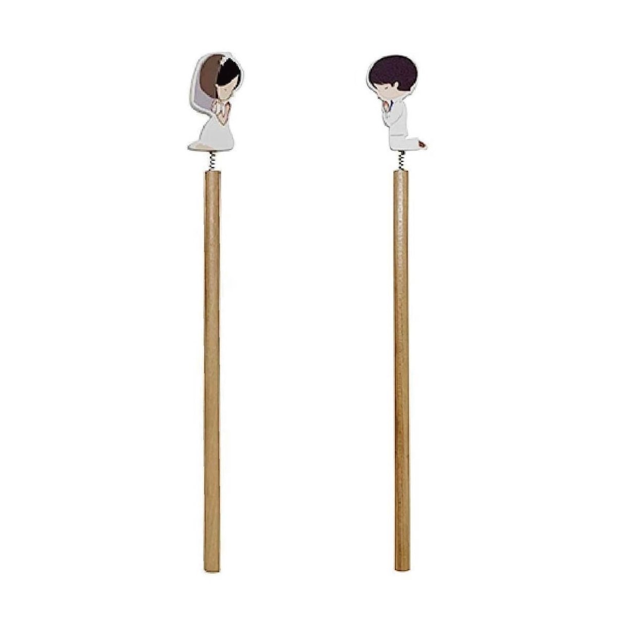 Flikehome - Lápices Comunión 17cm 2pcs. - Pack 12 Blisters - FlikeHome - Detalles de Comunión - 442159X12 - Detalles de Comunión - 