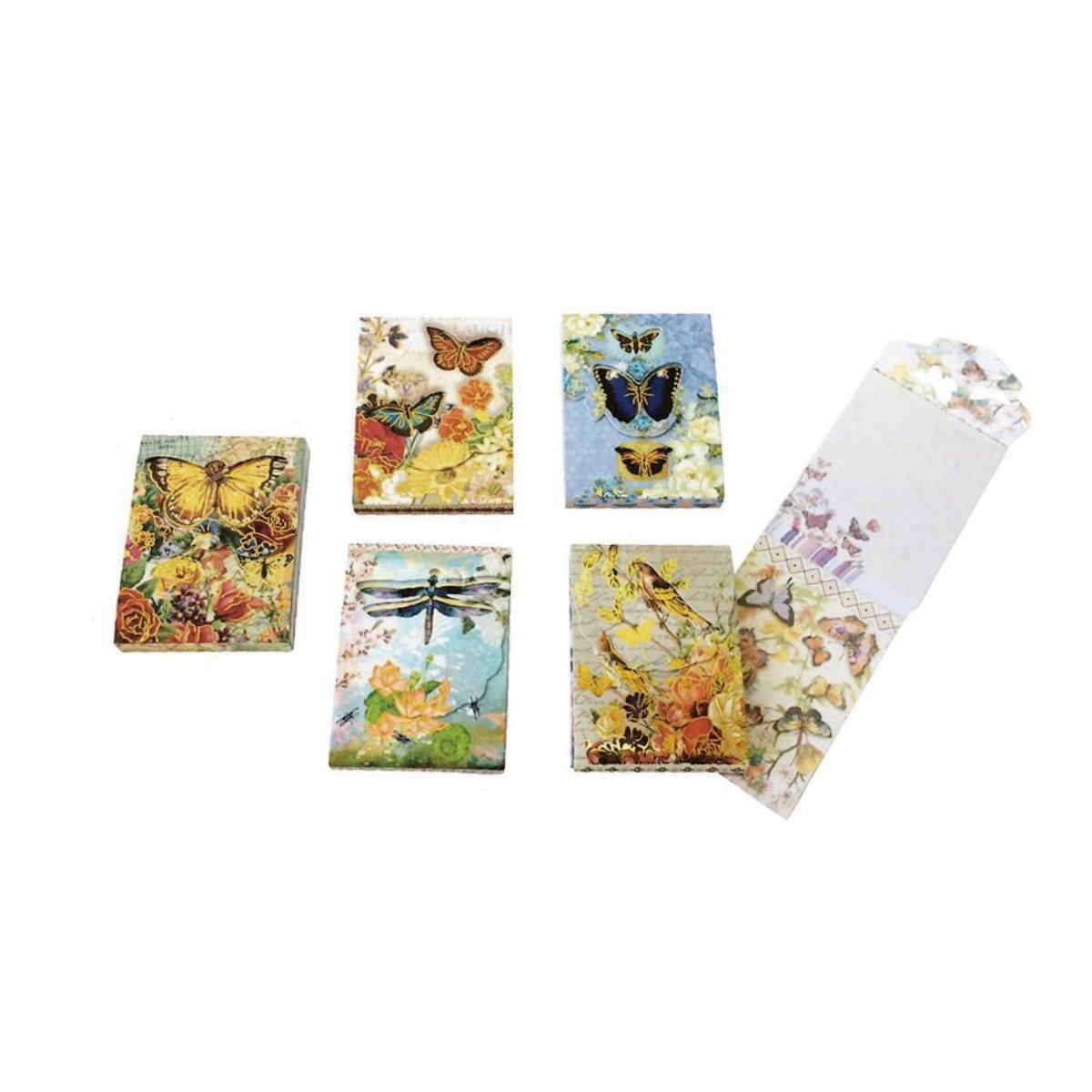 Flikehome - Libreta con estampado de flores y mariposas - Pack 24 Unidades - FlikeHome - Detalles de Comunión - 747358X24 - Detalles de Bautizo/Baby Shower - Detalles de Boda - Detalles de Comunión