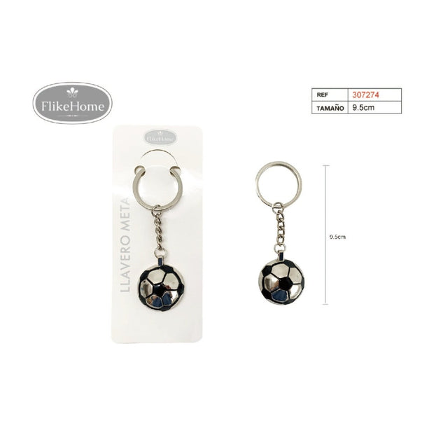 Flikehome - Llavero de metal Balón 9.5cm - Pack 12 Unidades