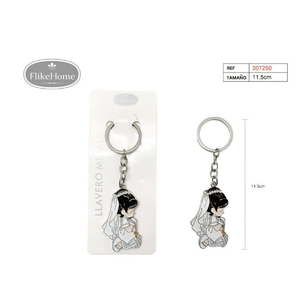 Flikehome - Llavero de metal Comunión 11.5cm - Pack 12 Unidades