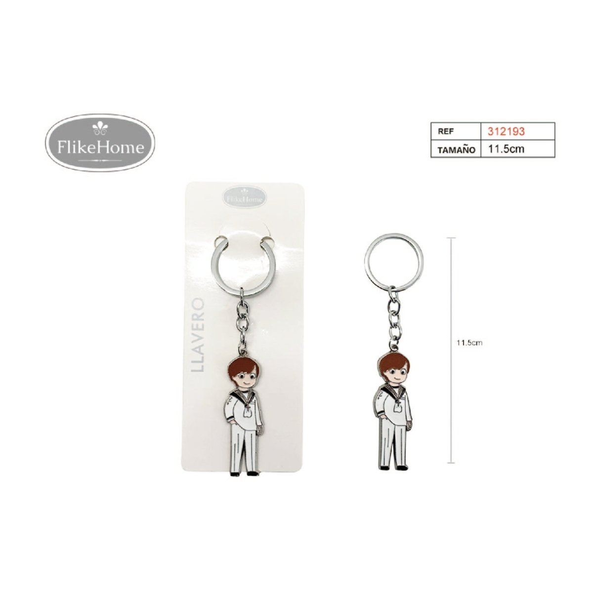 Flikehome - Llavero de metal Comunión 11.5cm - Pack 12 Unidades