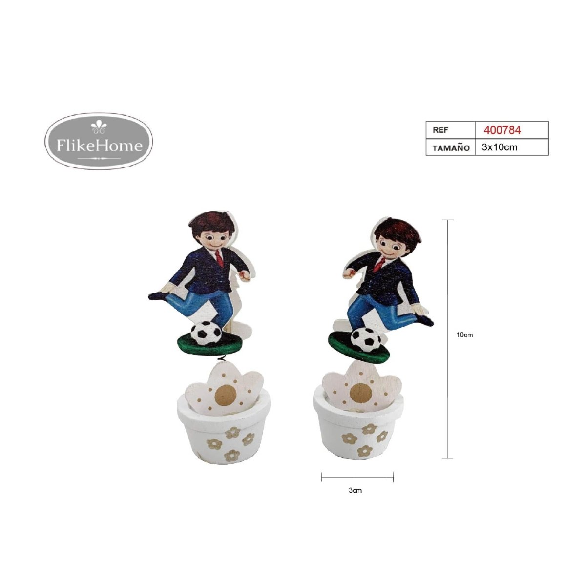 Flikehome - Pinza de madera Portafotos Comunión 10x3cm - Pack 12 Unidades