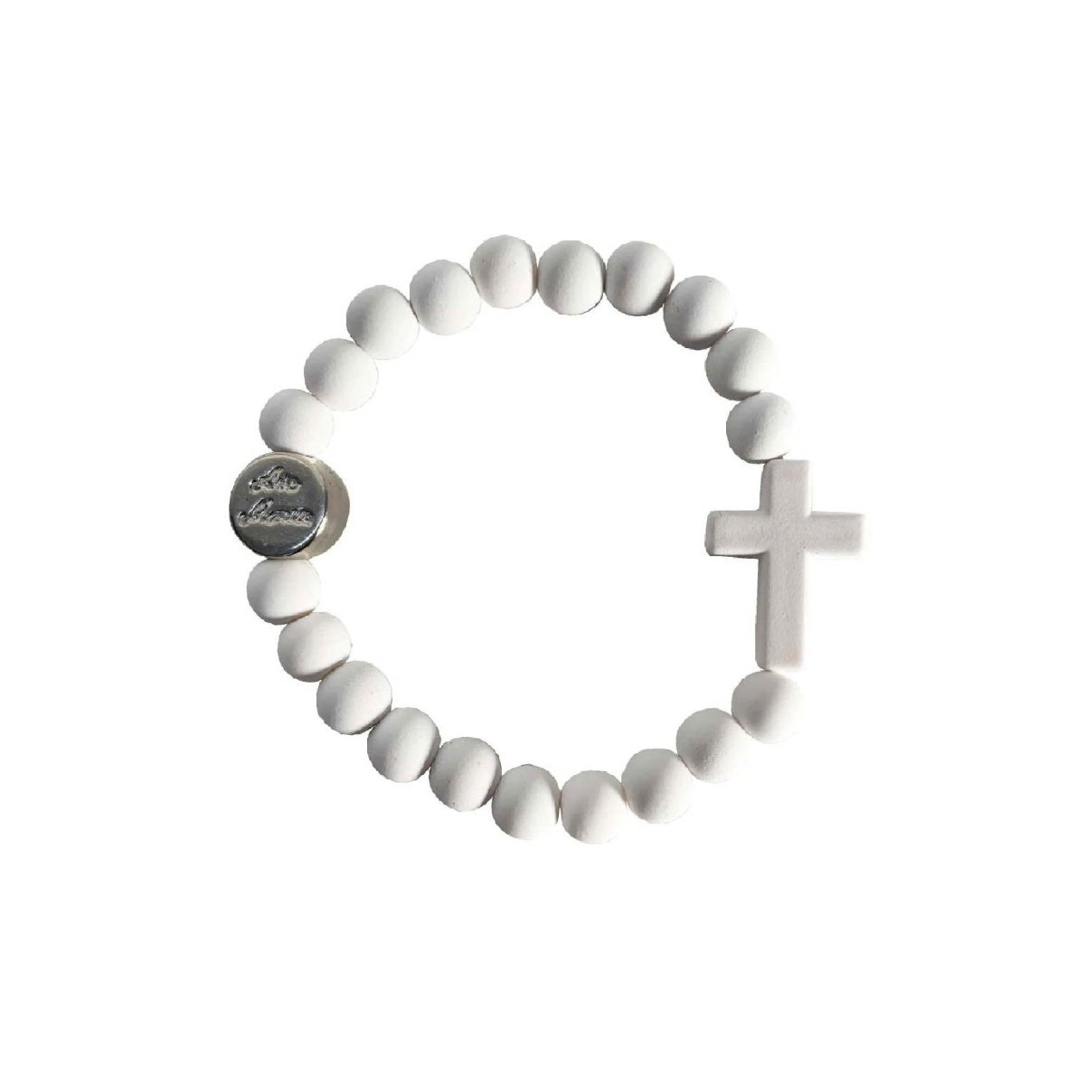 Flikehome - Pulsera de madera con Cruz Comunión 8cm - Pack 12 Unidades - FlikeHome - Detalles de Comunión - 401569X12 - Detalles de Comunión - 