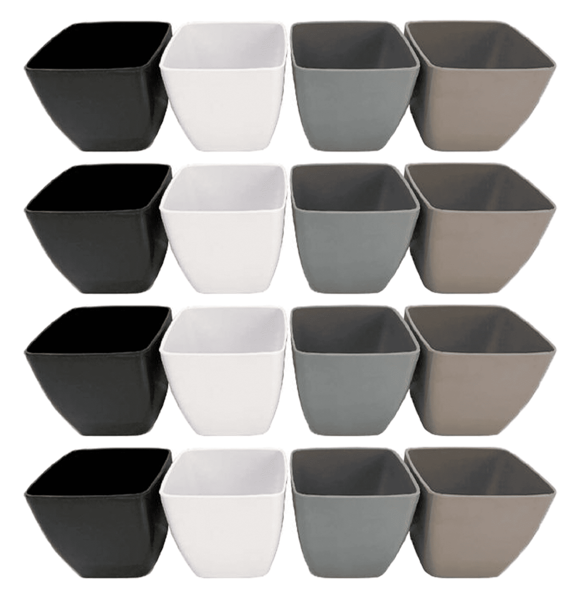 Macetero Cuadrado PVC (VARIOS TAMAÑOS DISPONIBLES) - Pack 12 Uds. - FlikeHome - Cubo Maceta PVC - 408841X12 - Cubo Maceta PVC - Cubo PVC - Maceta PVC