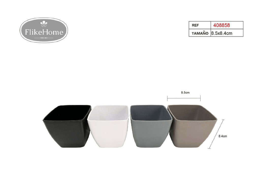 Macetero Cuadrado PVC (VARIOS TAMAÑOS DISPONIBLES) - Pack 12 Uds. - FlikeHome - Cubo Maceta PVC - 408858X12 - Cubo Maceta PVC - Cubo PVC - Maceta PVC