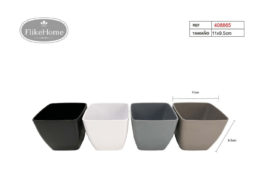 Macetero Cuadrado PVC (VARIOS TAMAÑOS DISPONIBLES) - Pack 12 Uds. - FlikeHome - Cubo Maceta PVC - 408865X12 - Cubo Maceta PVC - Cubo PVC - Maceta PVC