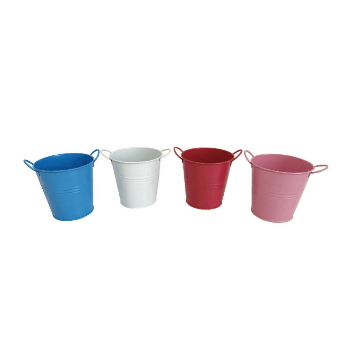 Macetero de Metal (11x11x8 cm) - Pack 12 Uds. - FlikeHome - Cubo Metal - 447352X12 - Cubo Metal - Maceta metal - 