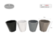 Macetero Decor. PVC (2 TAMAÑOS DISPONIBLES) - Pack 12 Uds. - FlikeHome - Cubo Maceta PVC - 408643X12 - Cubo Maceta PVC - Cubo PVC - Maceta PVC